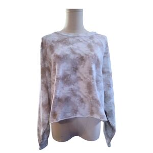 Levi's Cropped Sweater Womens Size XL Brown/white